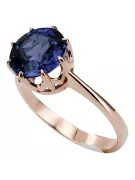 Vintage Ring Sapphire Sterling silver rose gold plated vrc157rp